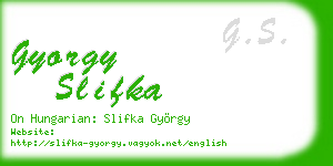 gyorgy slifka business card